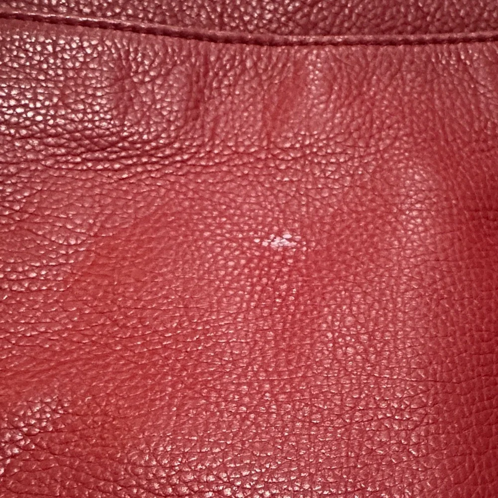 MK Red Leather Shoulder Bag